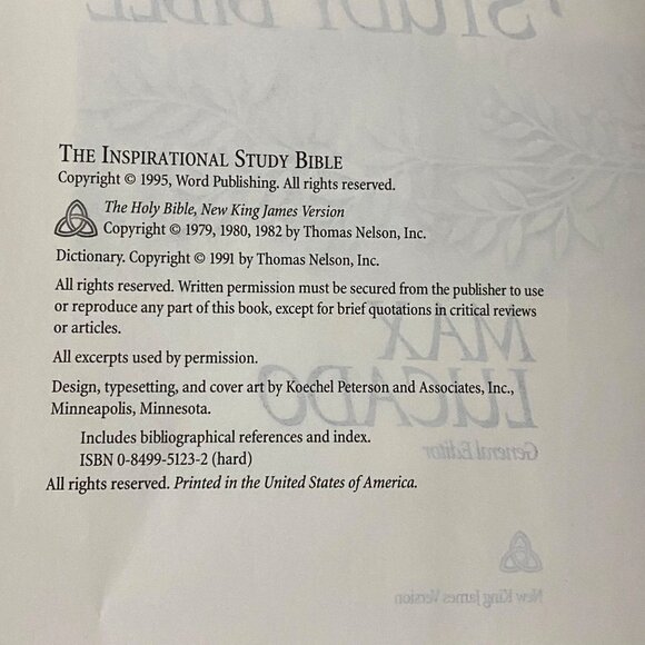 The Inspirational Study Bible NKJV Hardcover Max Lucado - Picture 8 of 13